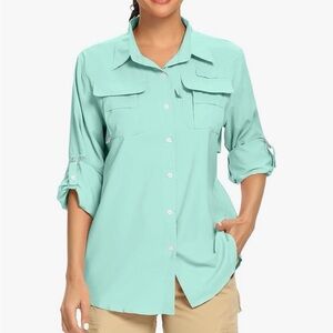 Women Safari Shirt SPF 50+ Quick Dry Fishing Hiking Shirt